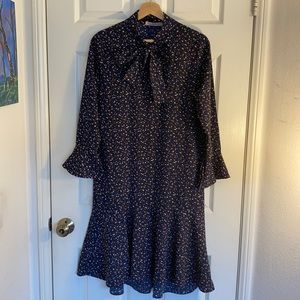 Long dress with flower printing